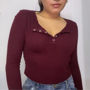Forever 21 Maroon Long Sleeve (M)